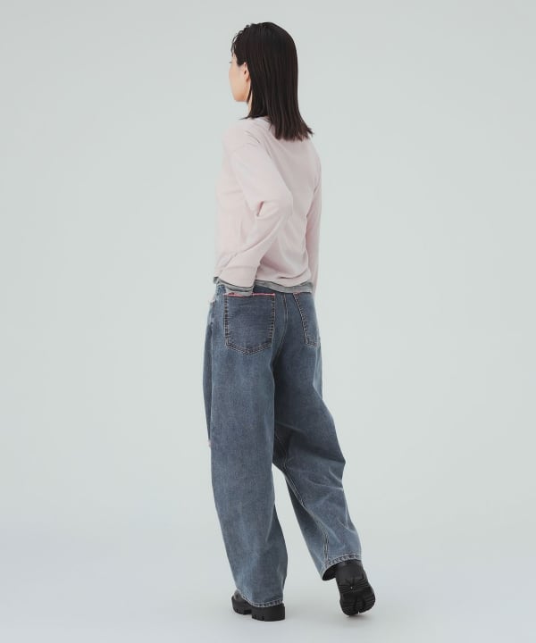 カラーダメージ コクーン デニムパンツ  [H：168cm Size：M]