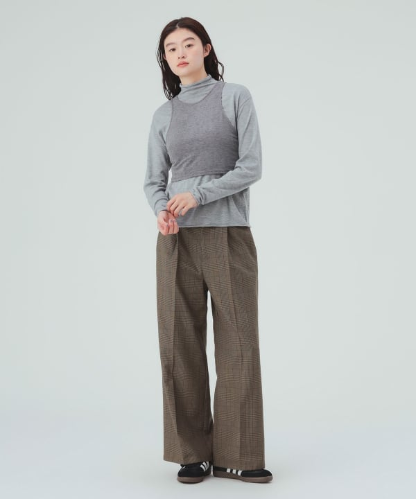 グレンチェック ワイドパンツ [H：171cm Size：M]