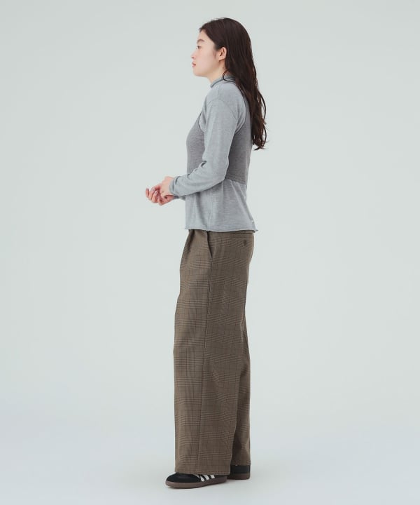 グレンチェック ワイドパンツ [H：171cm Size：M]