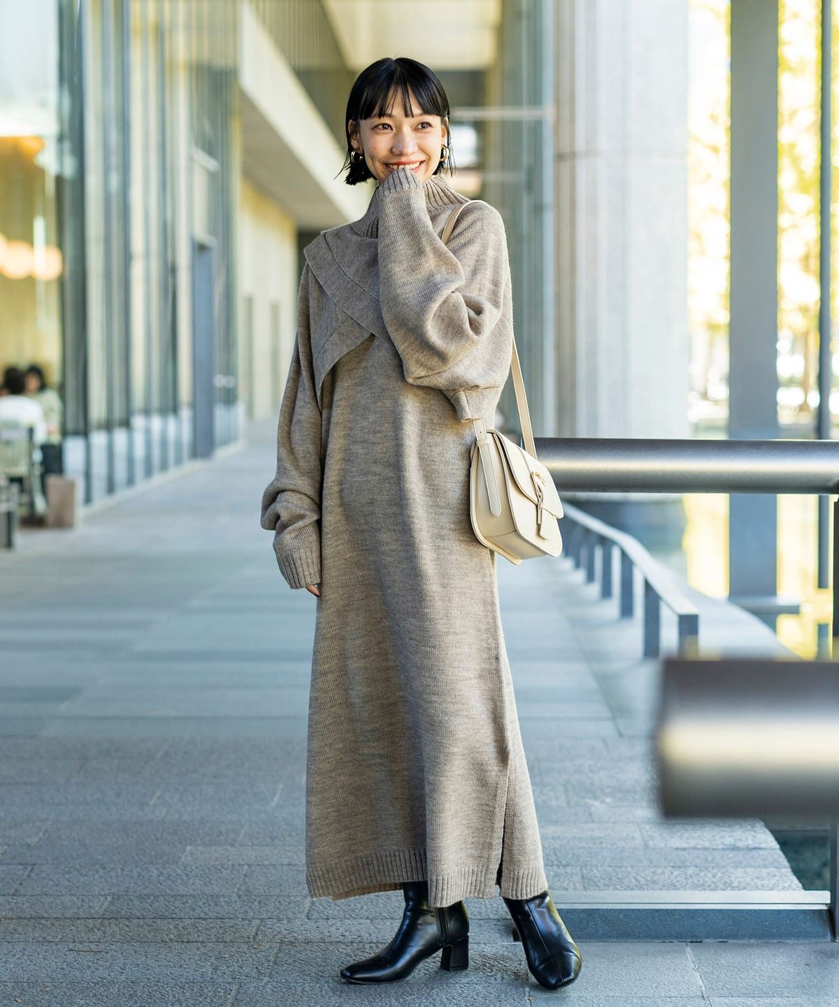 レイヤード ニットワンピース(手洗い可能) ワンピース WOMEN BEIGE ONE SIZE レイヤード ニットワンピース(手洗い可能) ワンピース WOMEN BEIGE ONE SIZE