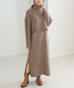タートルネックワンピース×ニット（セットアイテム）