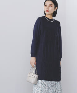 BEAMS HEART / パッチワーク ニットコンビ　ワンピース