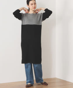 BEAMS HEART / かぎ針 配色ワンピース