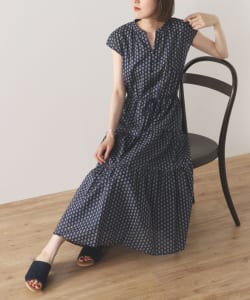 BEAMS HEART / スキッパー ティアード ワンピース