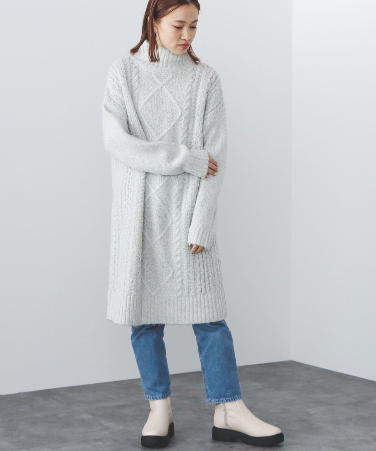 BEAMS HEART (BEAMS HEART) BEAMS HEART / cable knit dress