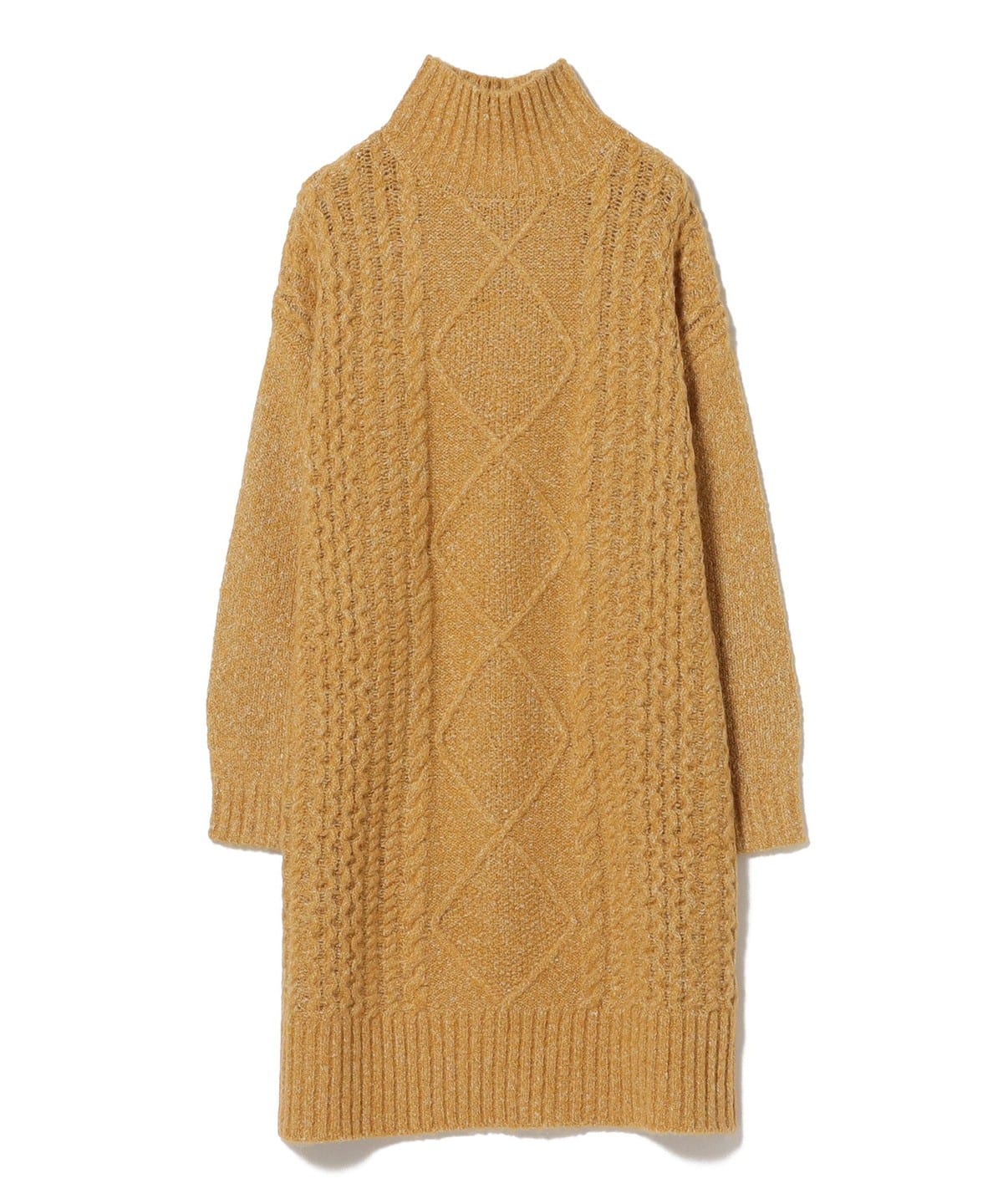 ケーブル ニットワンピース ワンピース WOMEN YELLOW ONE SIZE ケーブル ニットワンピース ワンピース WOMEN YELLOW ONE SIZE