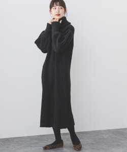 BEAMS HEART / ハーフジップ 畦ワンピース