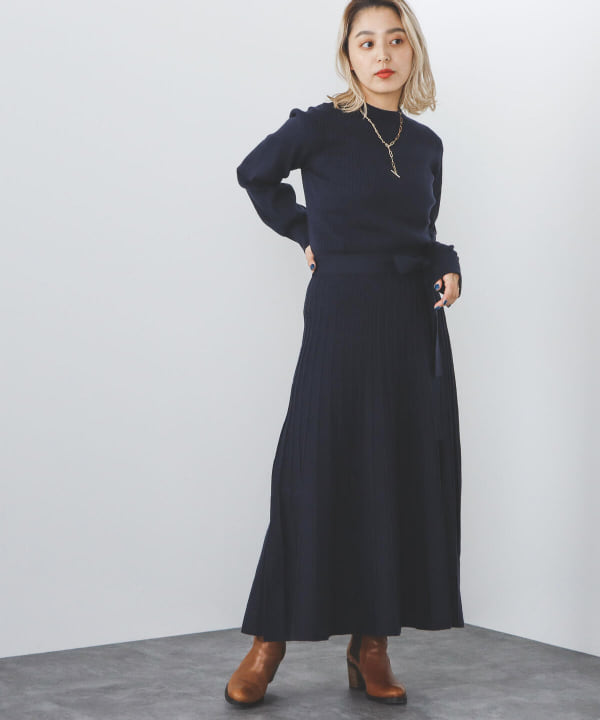 BEAMS HEART BEAMS HEART BEAMS HEART / Rib knit setup (dress) mail