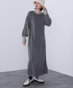 Jacquard flared dress