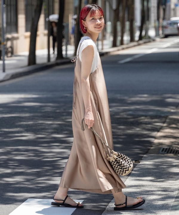 BEAMS HEART（ビームス ハート）サッカーサテン キャミ