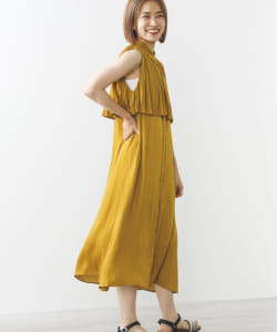 襟付き 合繊ワンピース