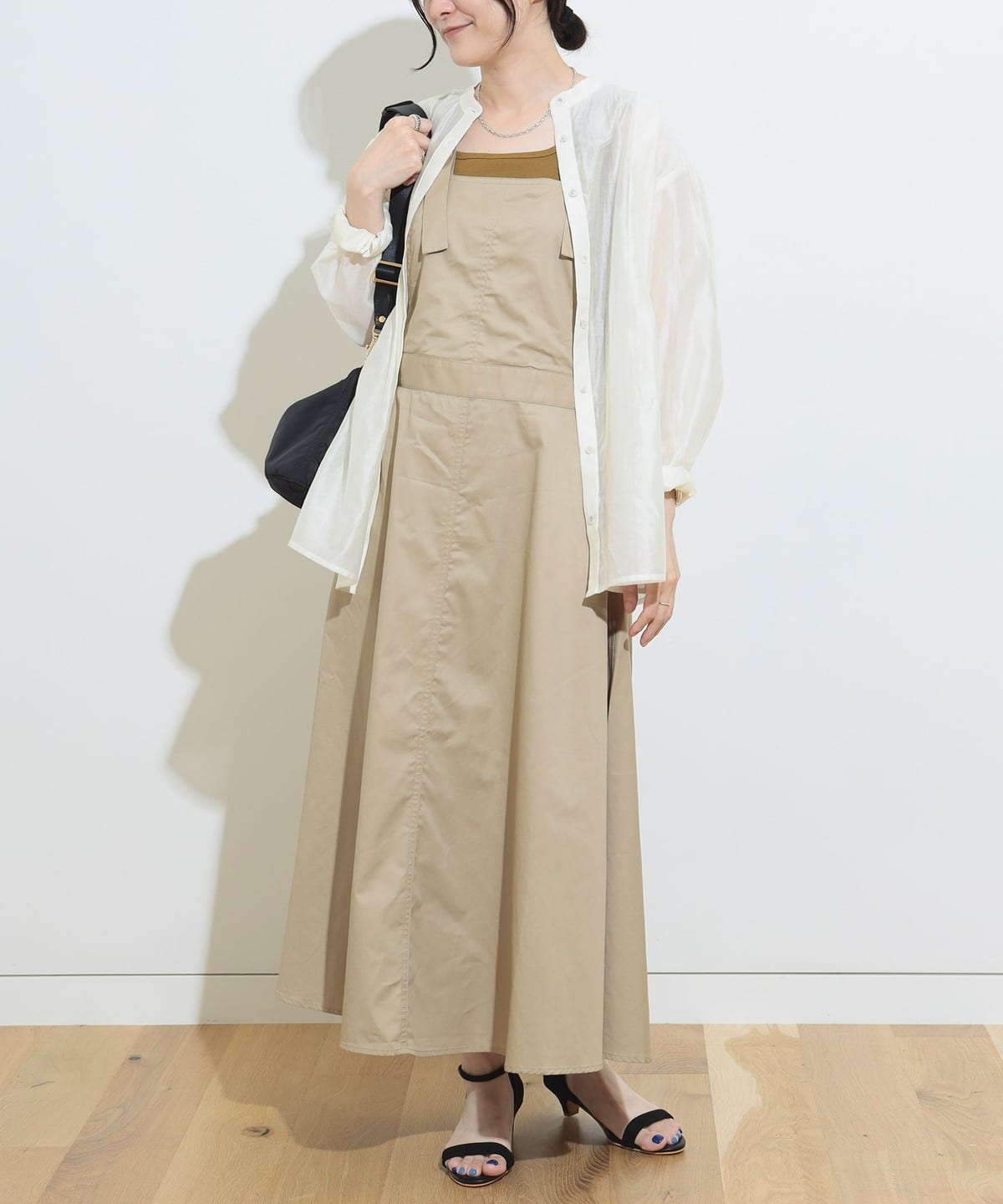 フレア ジャンパースカート スカート WOMEN BEIGE ONE SIZE フレア ジャンパースカート スカート WOMEN BEIGE ONE SIZE