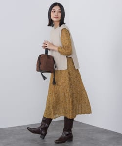 ベストレイヤード 花柄ワンピース（セットアイテム）