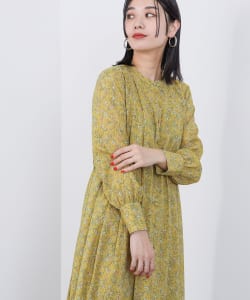 花柄フレアシャツ ワンピース