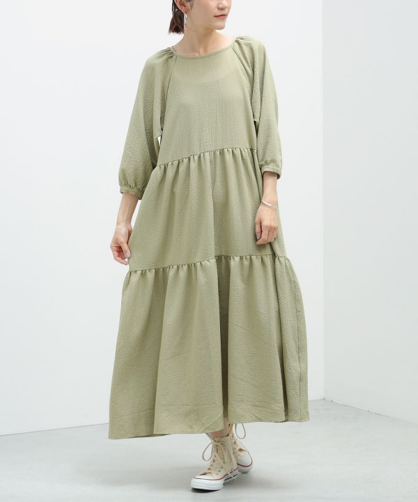 BEAMS HEART（ビームス ハート）5分袖ティアード ワンピース