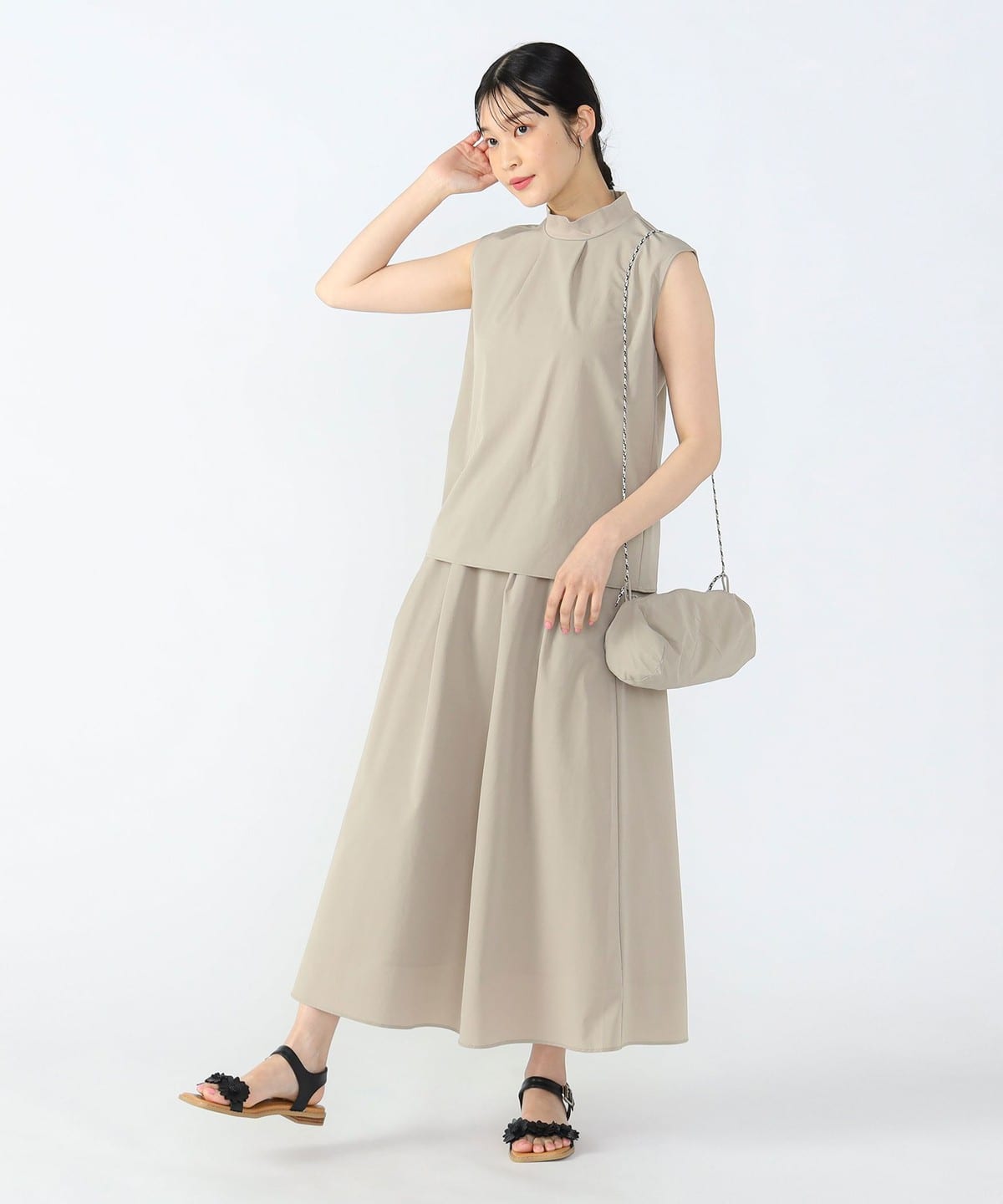 セットアップワンピース × バッグ(セットアイテム・洗濯可) ワンピース WOMEN GREIGE ONE SIZE セットアップワンピース × バッグ(セットアイテム・洗濯可) ワンピース WOMEN GREIGE ONE SIZE