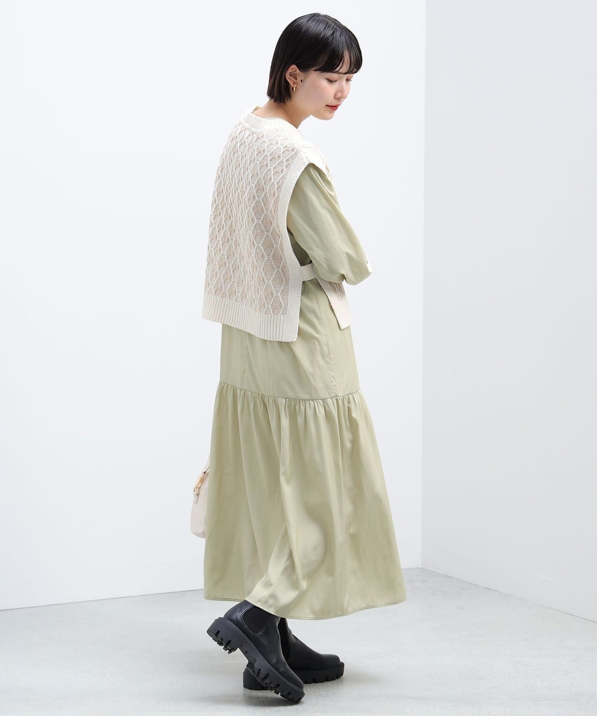 ジャカードベスト レイヤード ワンピース ワンピース WOMEN MINT ONE SIZE ジャカードベスト レイヤード ワンピース ワンピース WOMEN MINT ONE SIZE