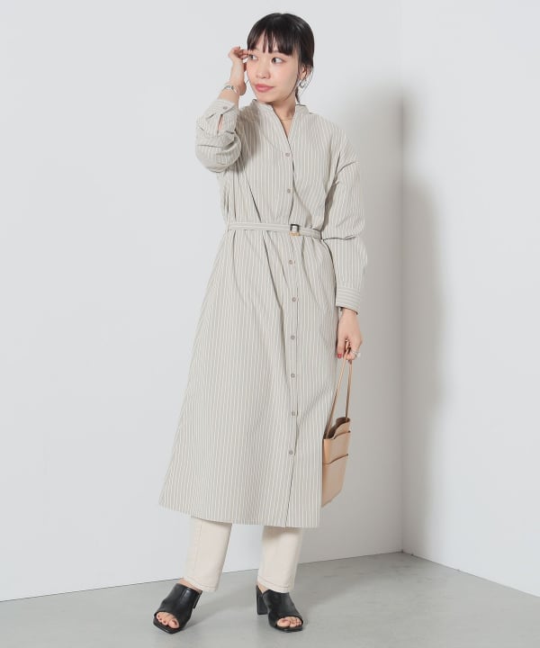 BEAMS HEART（ビームス ハート）スキッパー風 シャツワンピース