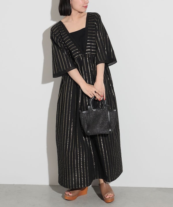 70s ginni fashion indian cotton onepiece ライトブルー