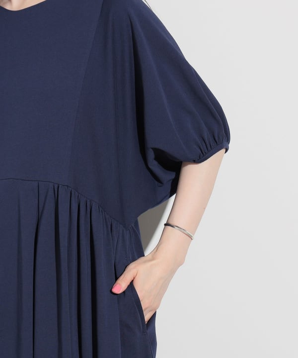 BEAMS HEART (BEAMS HEART) Switching Silkette Dress (Dress