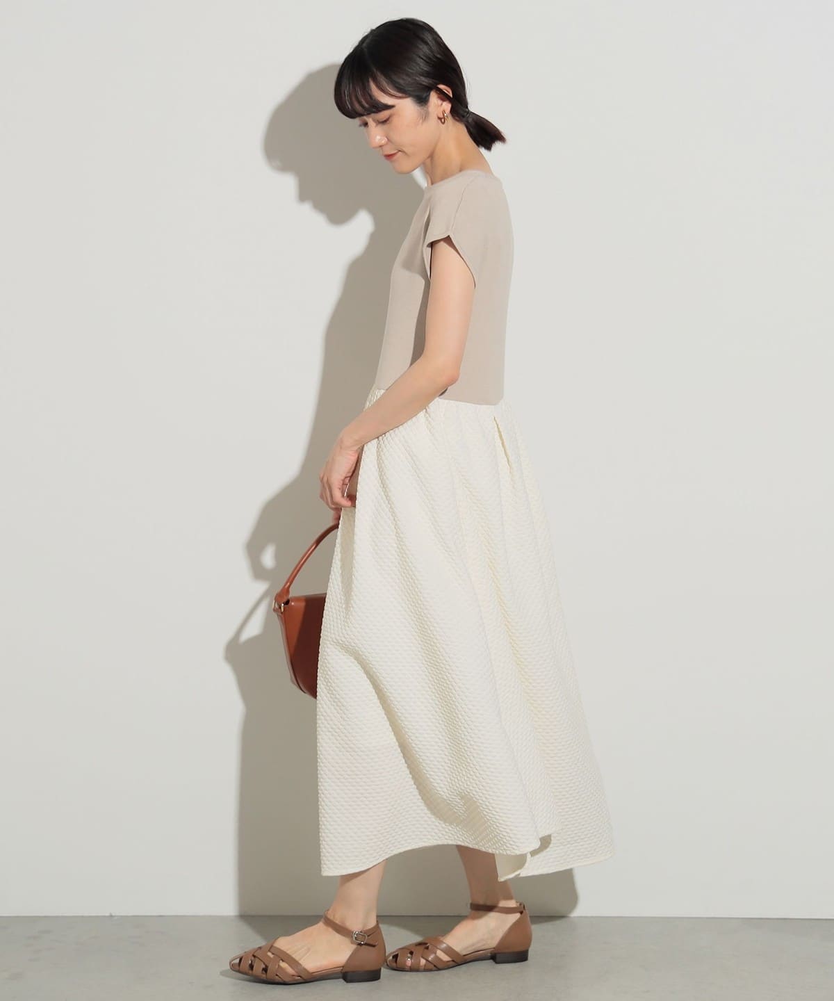 BEAMS HEART(ビームス ハート)ジャカード コンビ ワンピース BEAMS HEART(ビームス ハート)ジャカード コンビ ワンピース