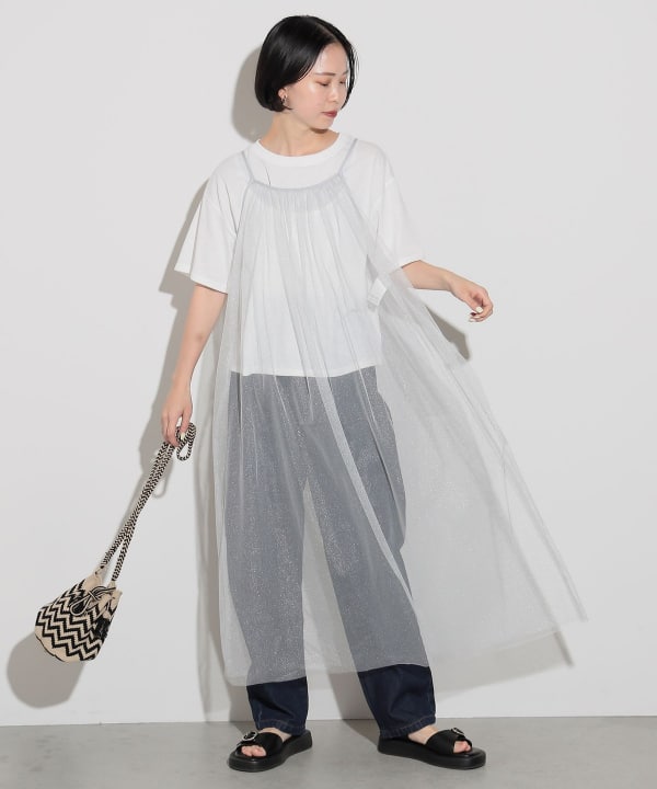BEAMS HEART（ビームス ハート）ラメチュールワンピース × T