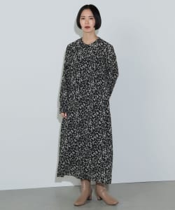 【TIME SALE商品】BEAMS HEART / 女裝 花紋 打褶 襯衫式 洋裝