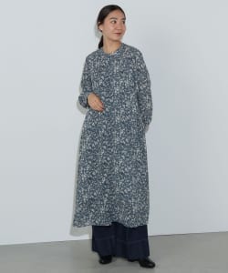 【TIME SALE商品】BEAMS HEART / 女裝 花紋 打褶 襯衫式 洋裝