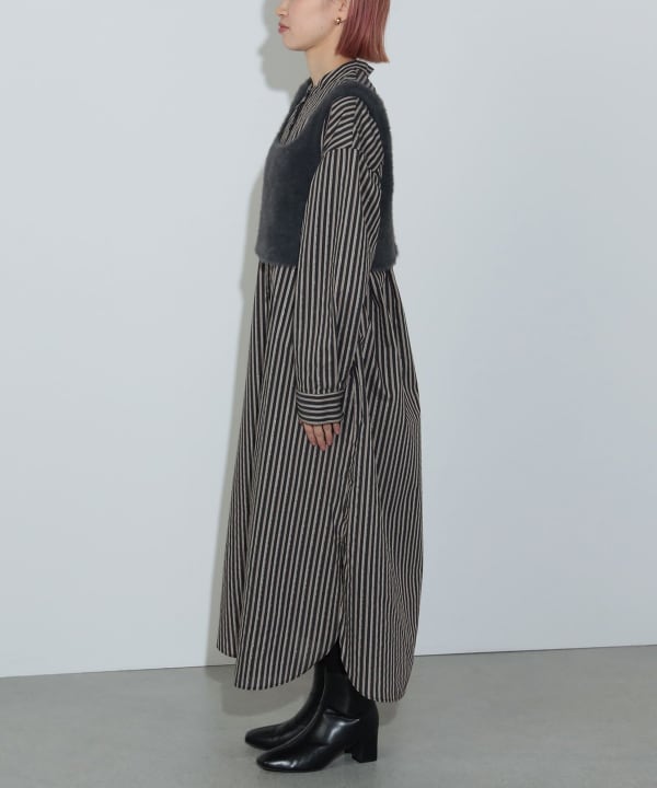 エッフェビームス　ピンク シャツワンピース 半袖 EFFE BEAMS 4th delivery｜EFFE BEAMS（エッフェ ビームス）｜BEAMS