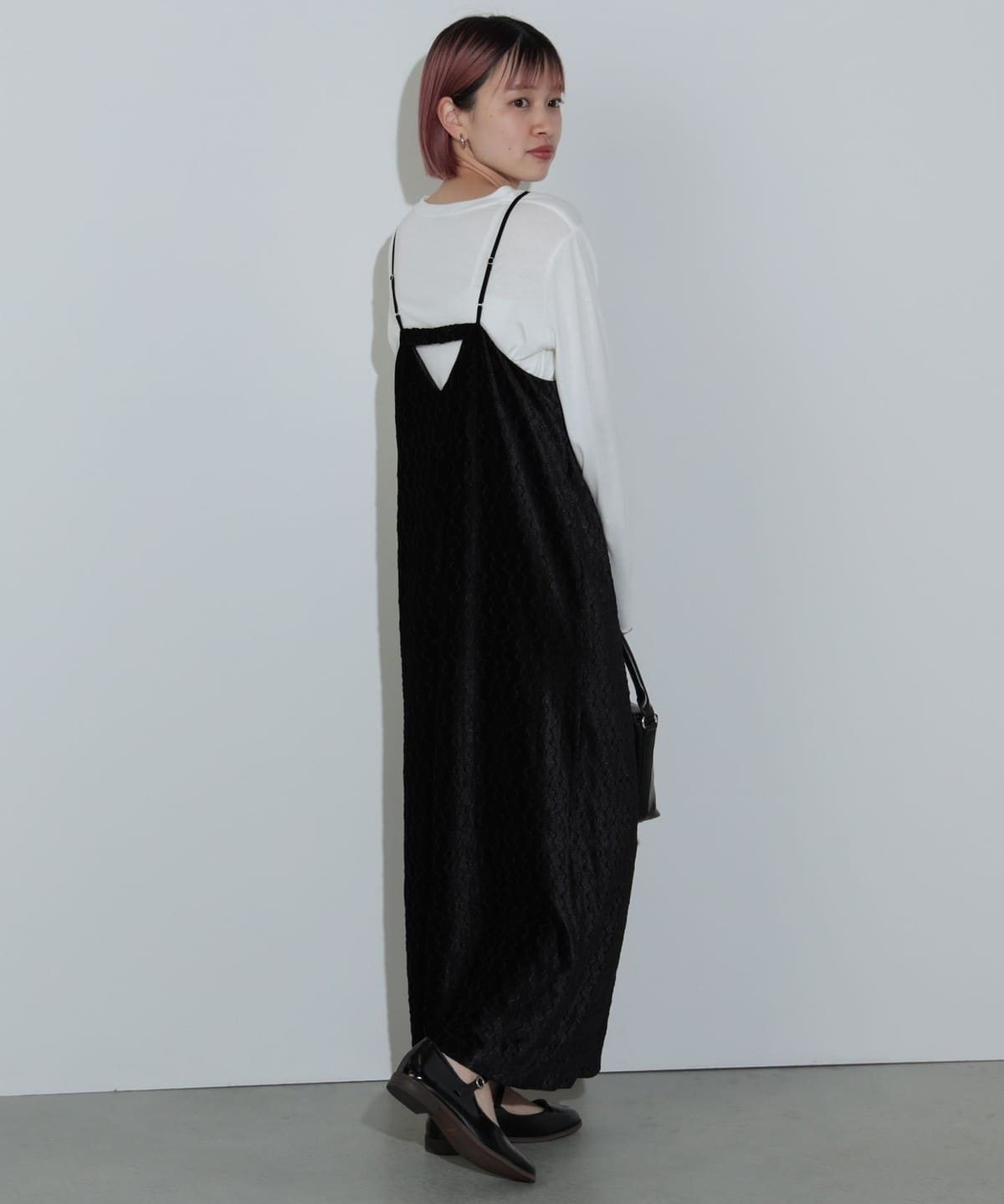 ベロアワンピース × ロングスリーブTシャツ(セットアイテム) ワンピース WOMEN BLACK ONE SIZE ベロアワンピース × ロングスリーブTシャツ(セットアイテム) ワンピース WOMEN BLACK ONE SIZE