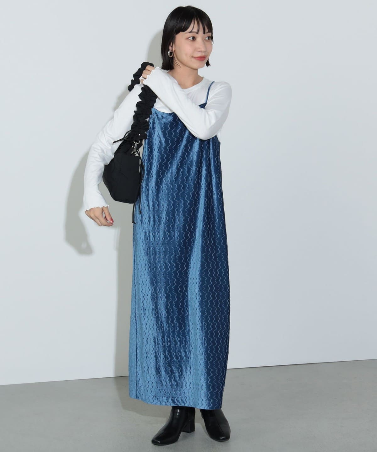 BEAMS HEART（ビームス ハート）ベロアワンピース × ロングスリーブT