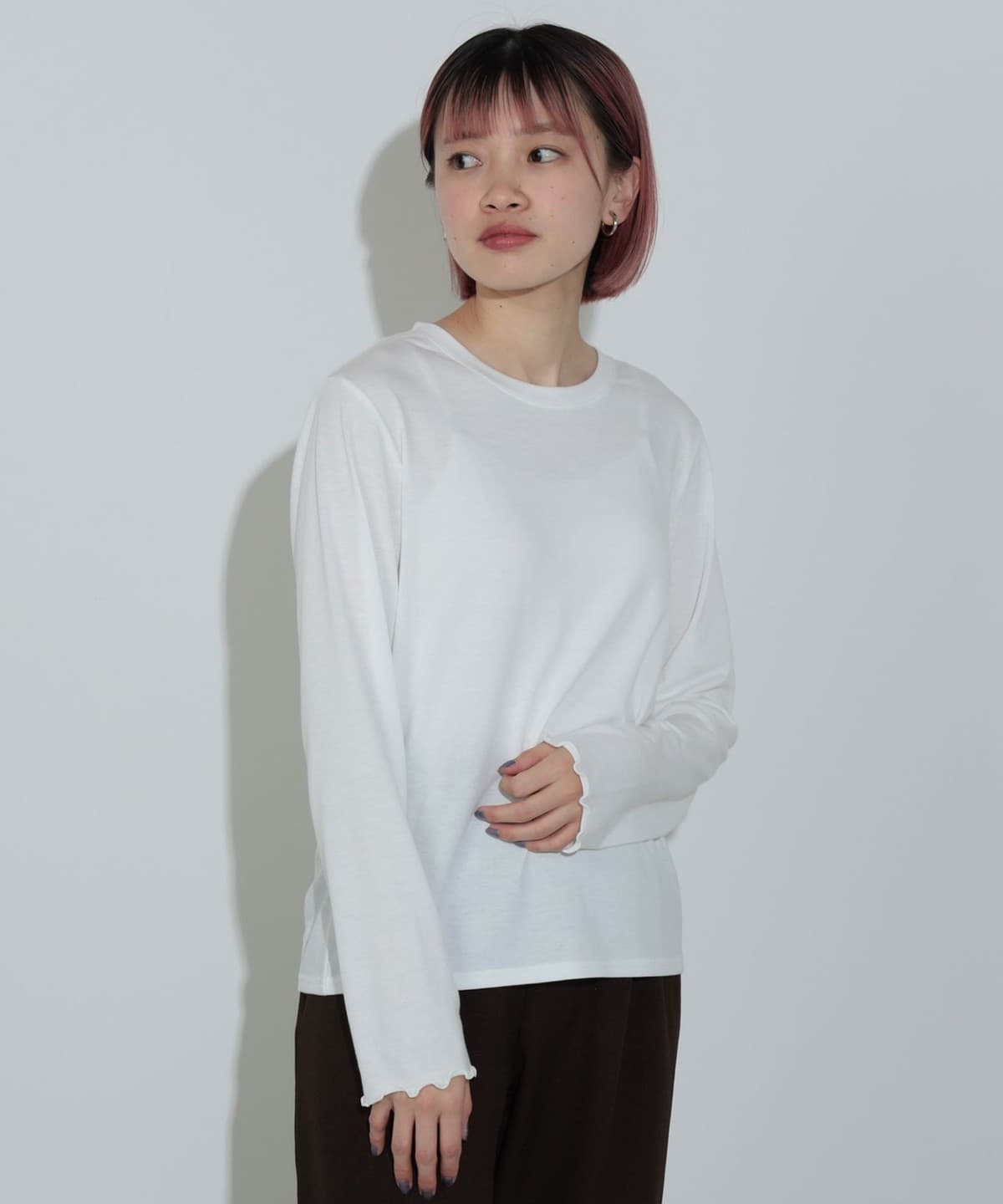 BEAMS HEART（ビームス ハート）ベロアワンピース × ロングスリーブT 