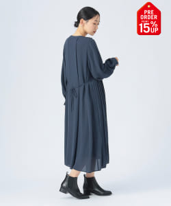 【+15%ポイントUP】クロスケシプリーツ ワンピース（洗濯機可能）