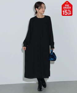 【+15%ポイントUP】クロスケシプリーツ ワンピース（洗濯機可能）