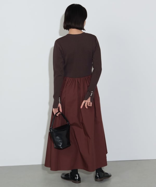 BEAMS HEART (BEAMS HEART) Rib knit combination waist