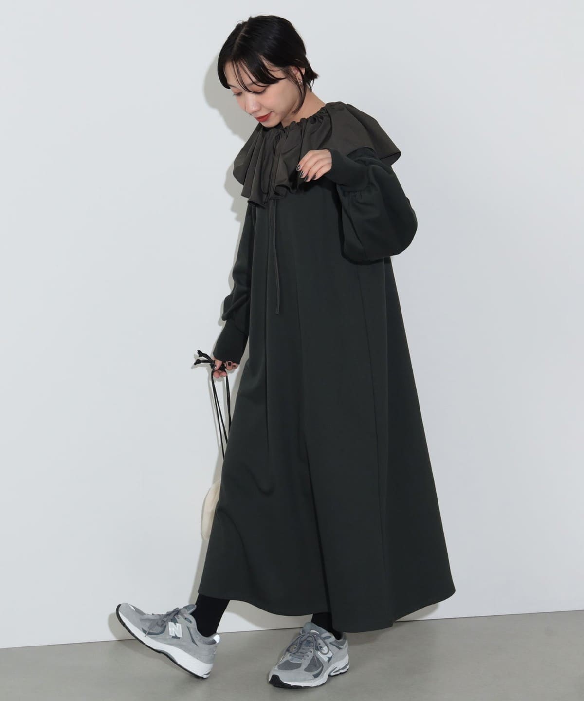 BEAMS HEART（ビームス ハート）フリル付き スウェット ワンピース