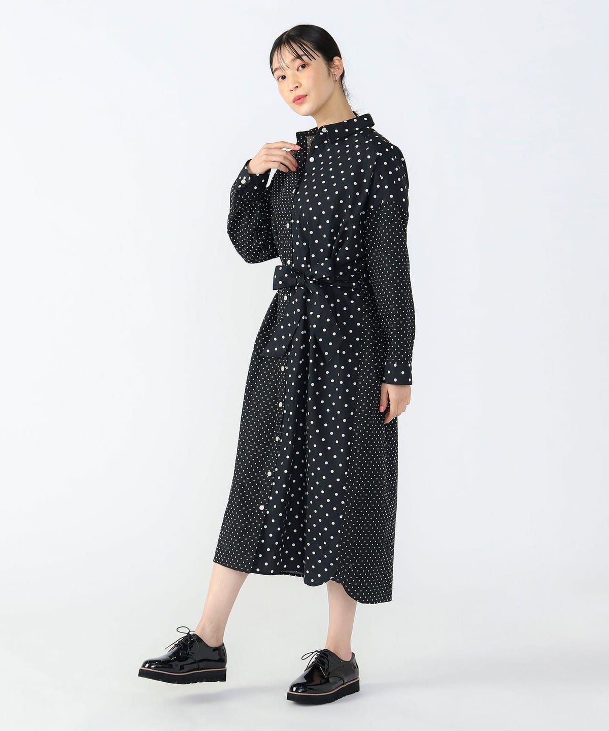 クレイジー切替 シャツワンピース ワンピース WOMEN DOT ONE SIZE クレイジー切替 シャツワンピース ワンピース WOMEN DOT ONE SIZE