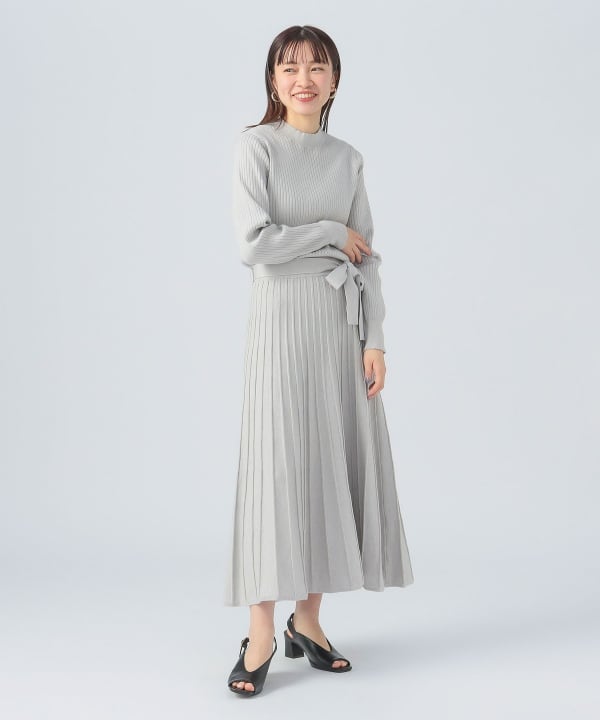 BEAMS HEART（ビームス ハート）リブニット トップス × スカート