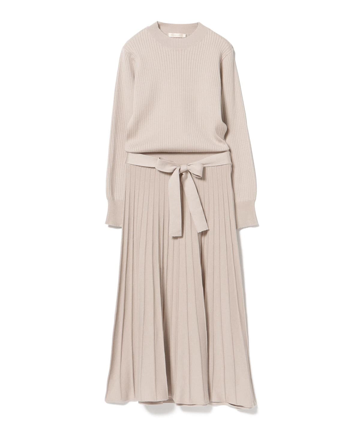 BEAMS HEART ワンピース ストライプシャツ シェイプワンピース