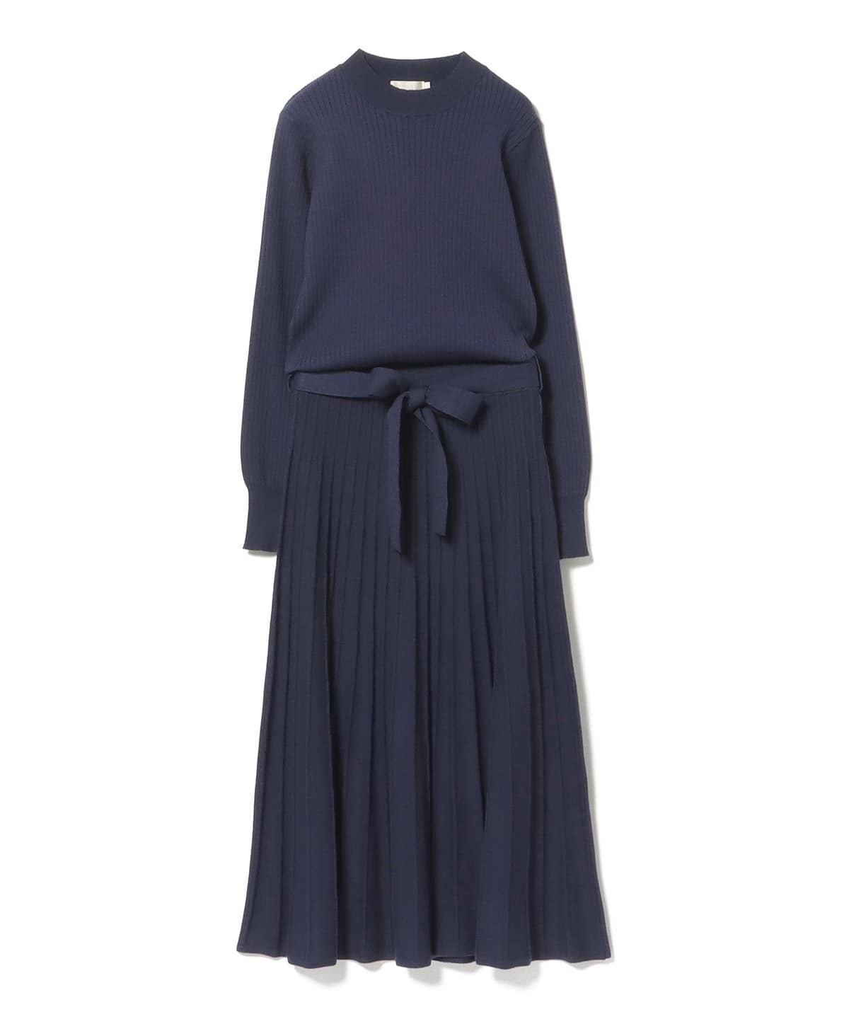 リブニット トップス × スカートセット(S~M・手洗い可能・セットアイテム) ワンピース WOMEN NAVY S リブニット トップス × スカートセット(S~M・手洗い可能・セットアイテム) ワンピース WOMEN NAVY S