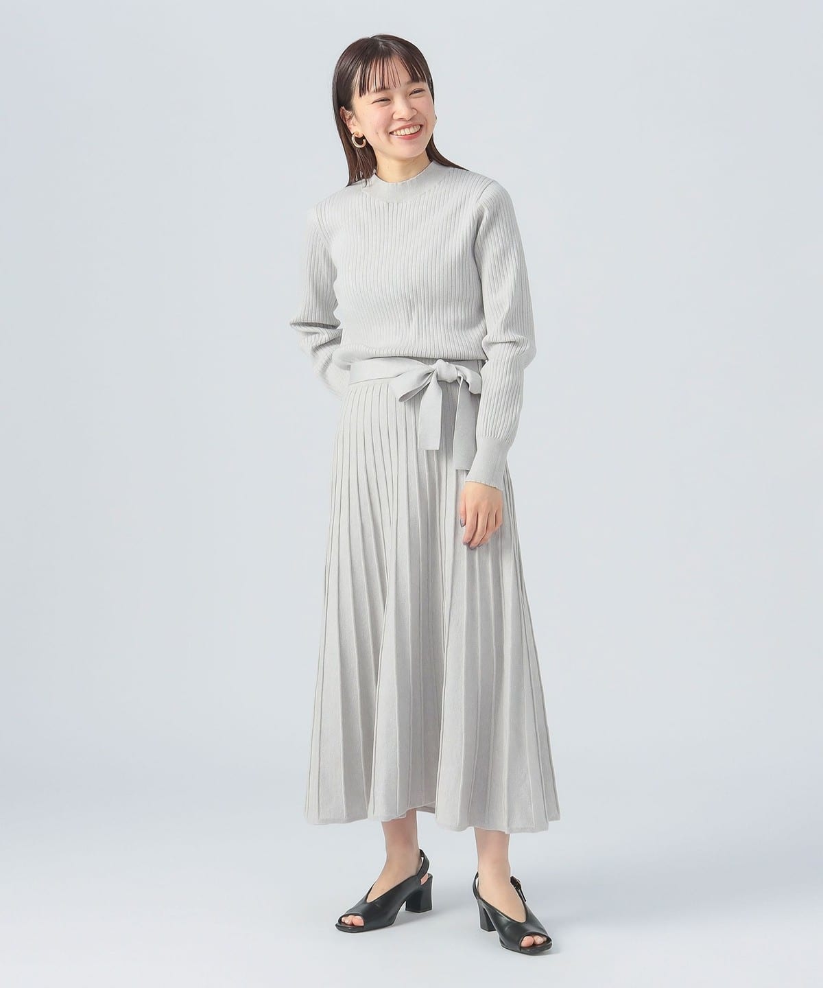 BEAMS HEART(ビームス ハート)リブニット トップス × スカート BEAMS HEART(ビームス ハート)リブニット トップス × スカート