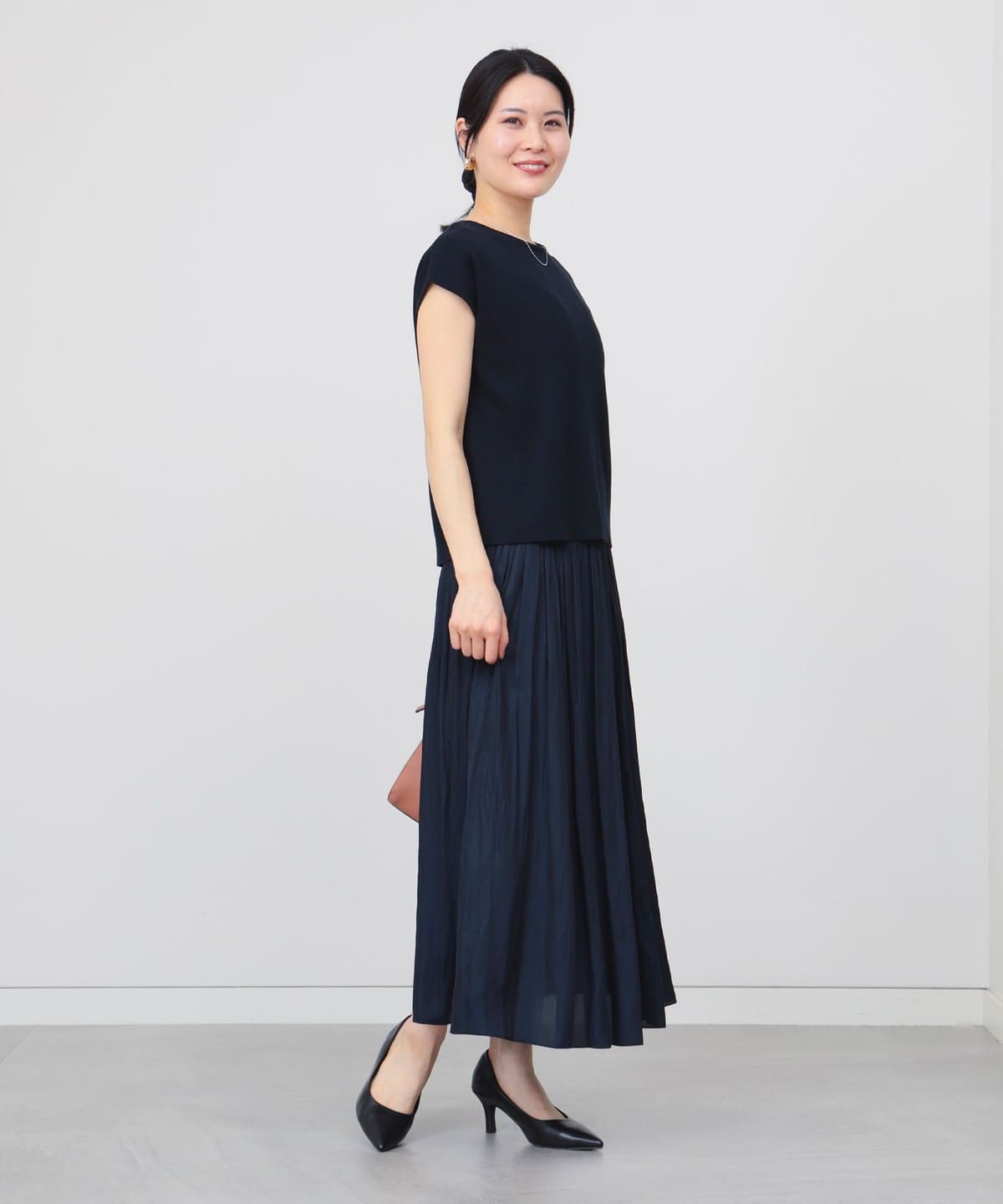 フレンチスリーブ ギャザースカート セット(セットアイテム) ワンピース WOMEN NAVY×NAVY ONE SIZE フレンチスリーブ ギャザースカート セット(セットアイテム) ワンピース WOMEN NAVY×NAVY ONE SIZE