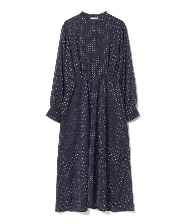 joieve ドットプリントワンピース JOIEVE 】ドットプリントワンピース ネイビー - ワンピースオンライン