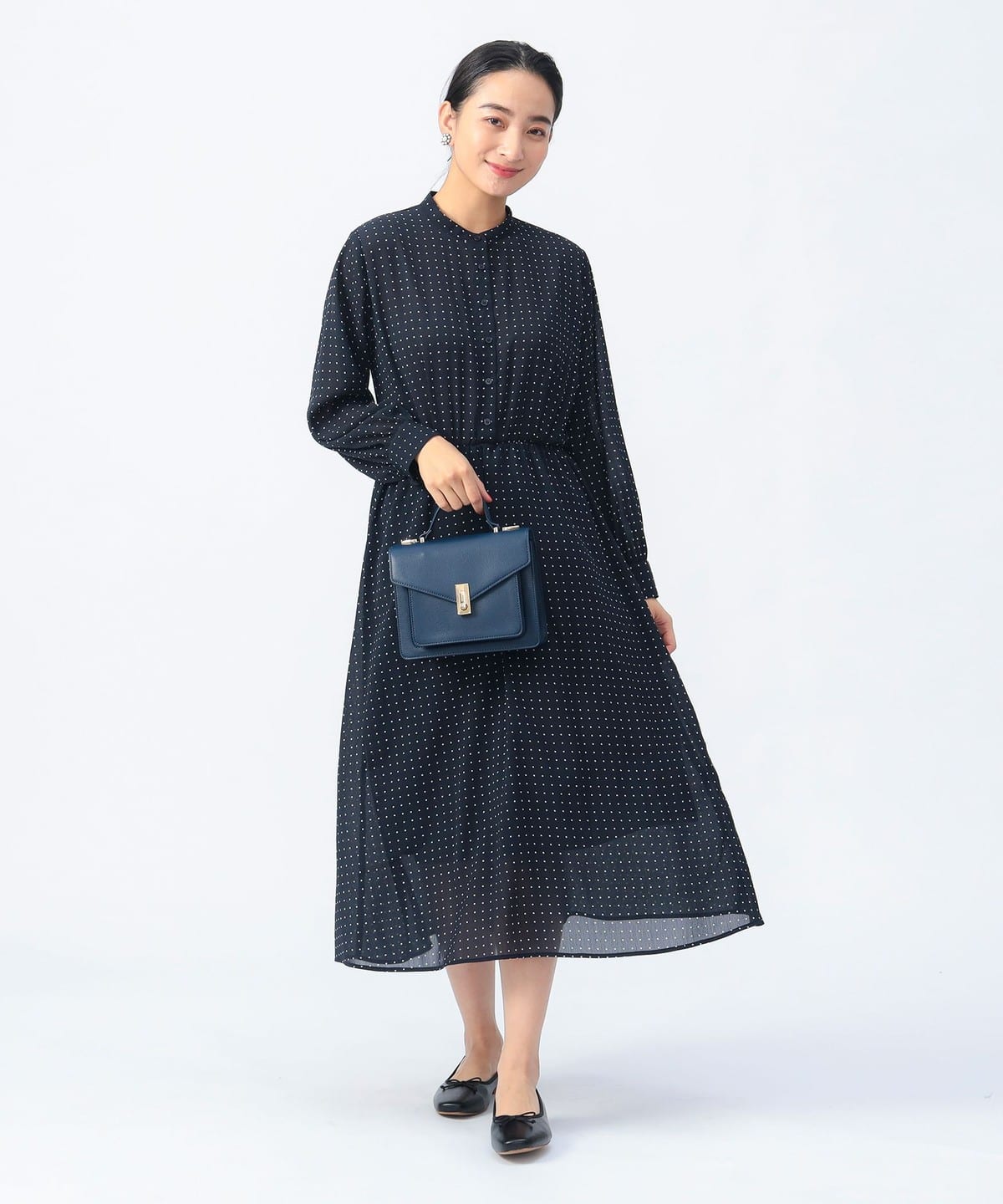 ドットプリント フレア ワンピース ワンピース WOMEN NAVY ONE SIZE ドットプリント フレア ワンピース ワンピース WOMEN NAVY ONE SIZE