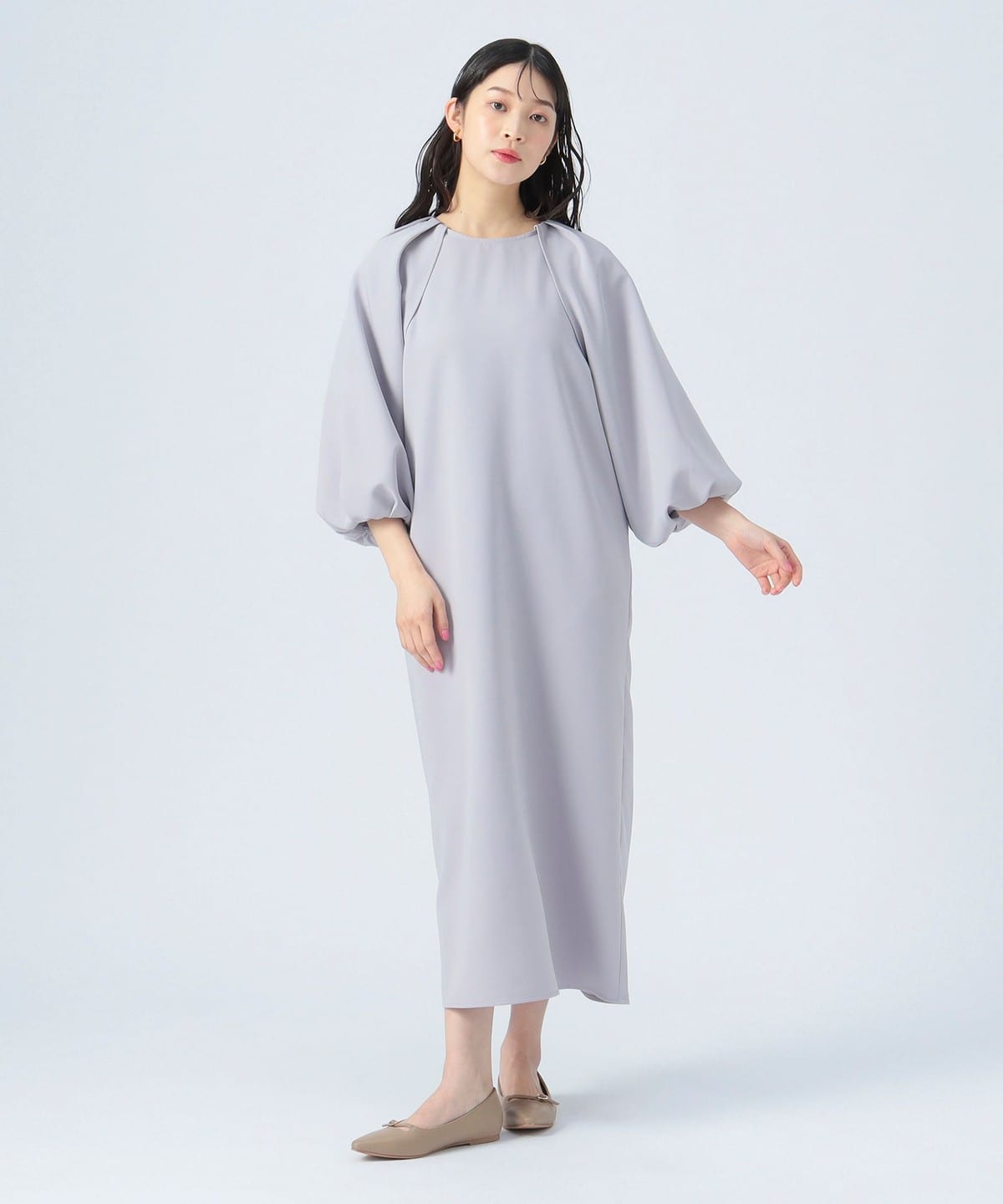 BEAMS HEART (BEAMS HEART) Sleeve Form Dress (Dress Dress
