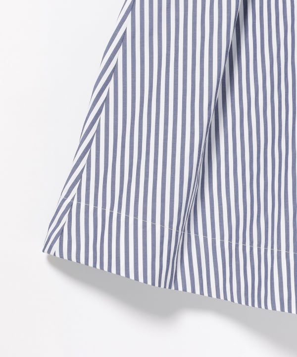 BEAMS HEART ワンピース ストライプシャツ シェイプワンピース