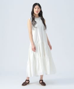 ノースリーブ ティアードワンピース