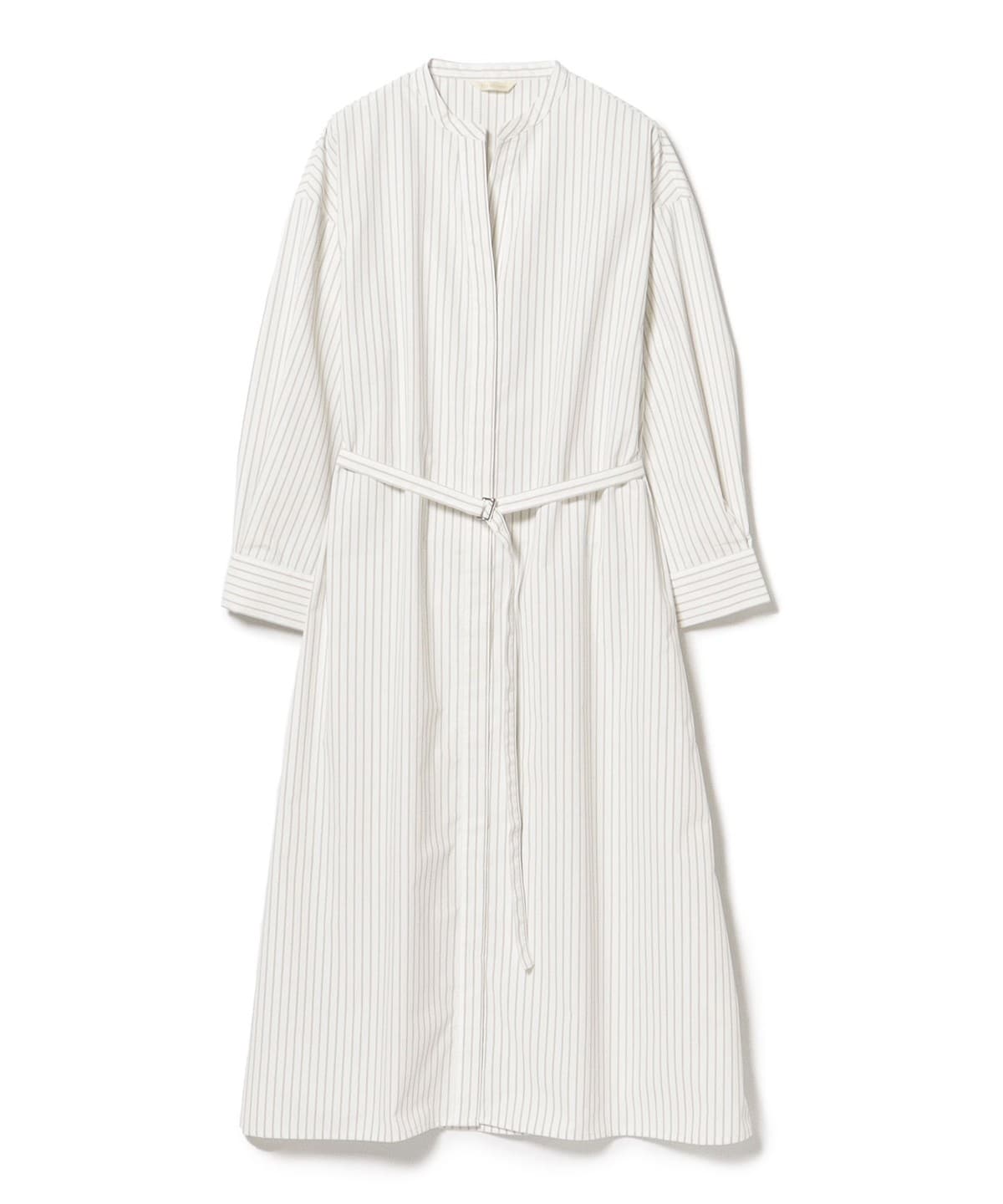 ベルト付き スキッパー ストライプ シャツワンピース ワンピース WOMEN OFF WHITE ONE SIZE ベルト付き スキッパー ストライプ シャツワンピース ワンピース WOMEN OFF WHITE ONE SIZE