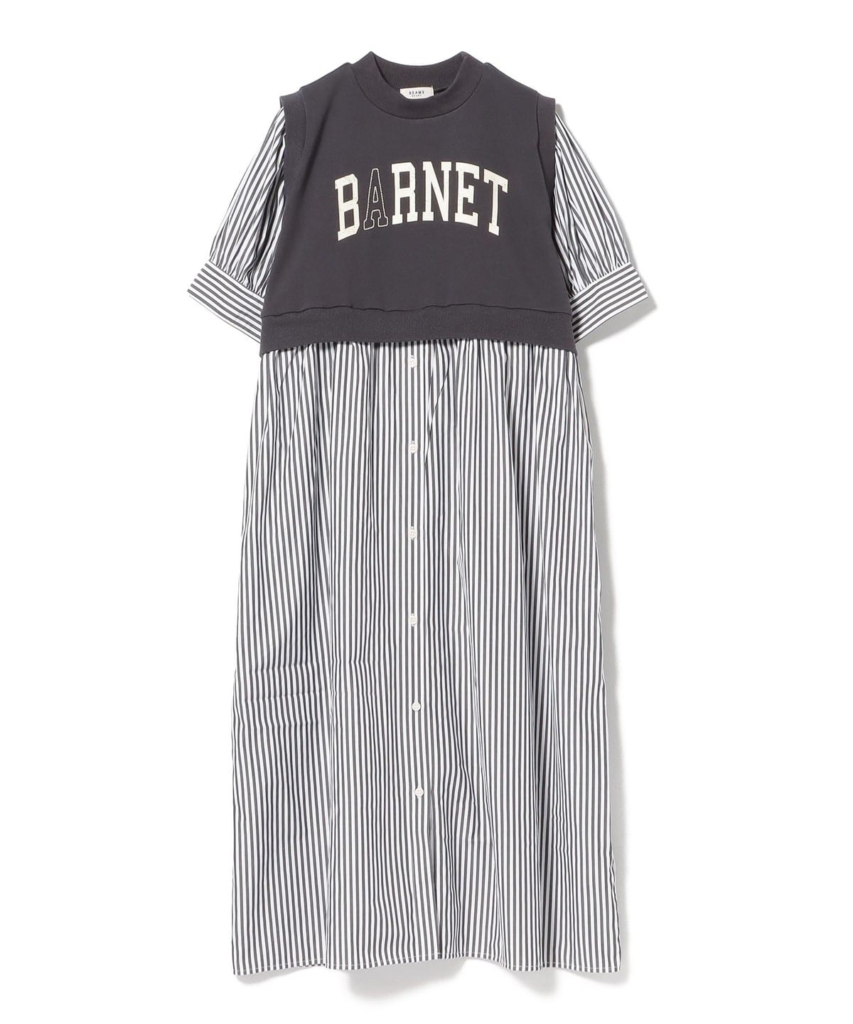 シャツ × ベスト レイヤード ワンピース ワンピース WOMEN CHARCOAL ONE SIZE シャツ × ベスト レイヤード ワンピース ワンピース WOMEN CHARCOAL ONE SIZE