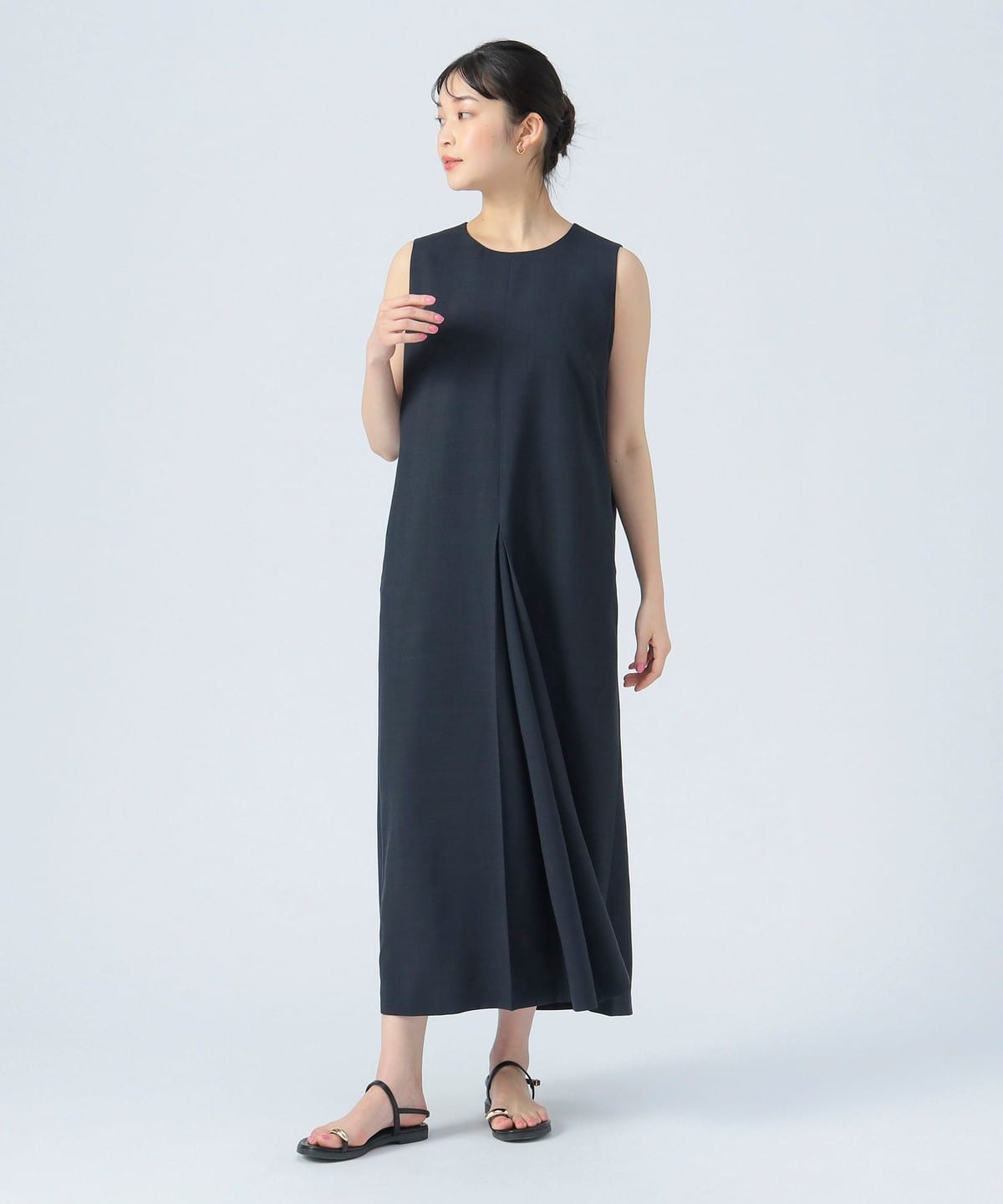 【6/5新規値下げ】ノースリーブ バックタック ワンピース(洗濯可) ワンピース WOMEN NAVY ONE SIZE 【6/5新規値下げ】ノースリーブ バックタック ワンピース(洗濯可) ワンピース WOMEN NAVY ONE SIZE